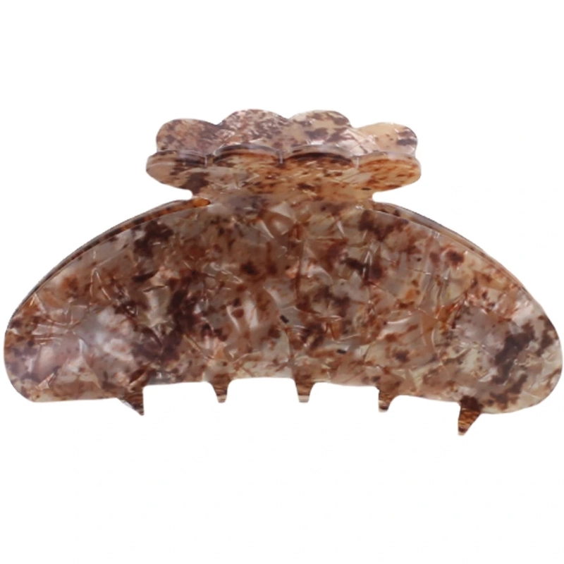 By Stær Asta Hair Clip Medium   Brown Marble