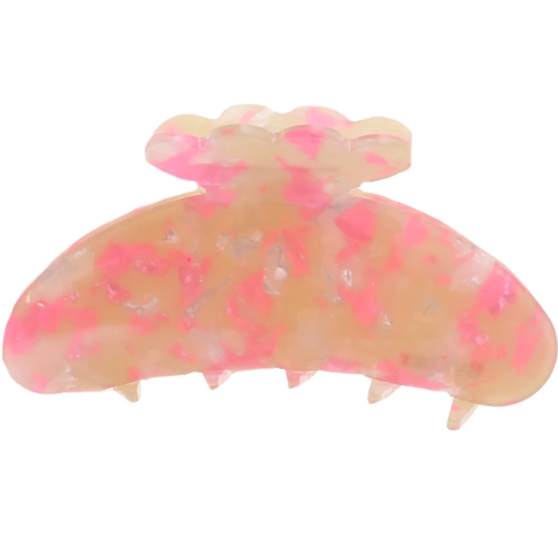 By Stær Asta Hair Clip Medium   Pink Marble