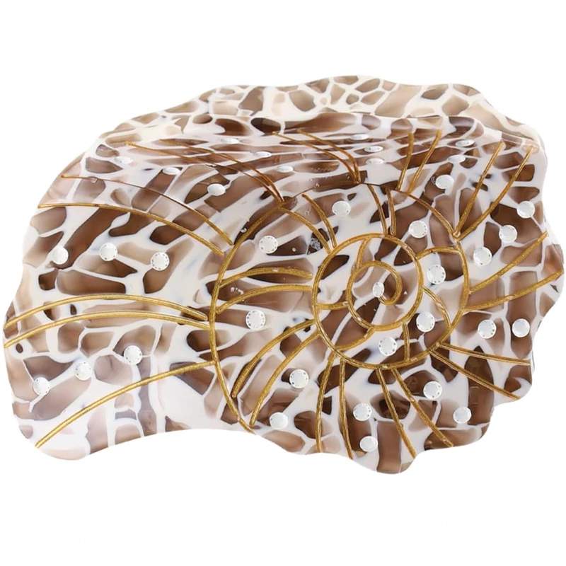 By Stær Beach Shell Hair Clip   Brown