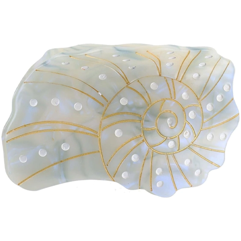 By Stær Beach Shell Hair Clip   Light Blue