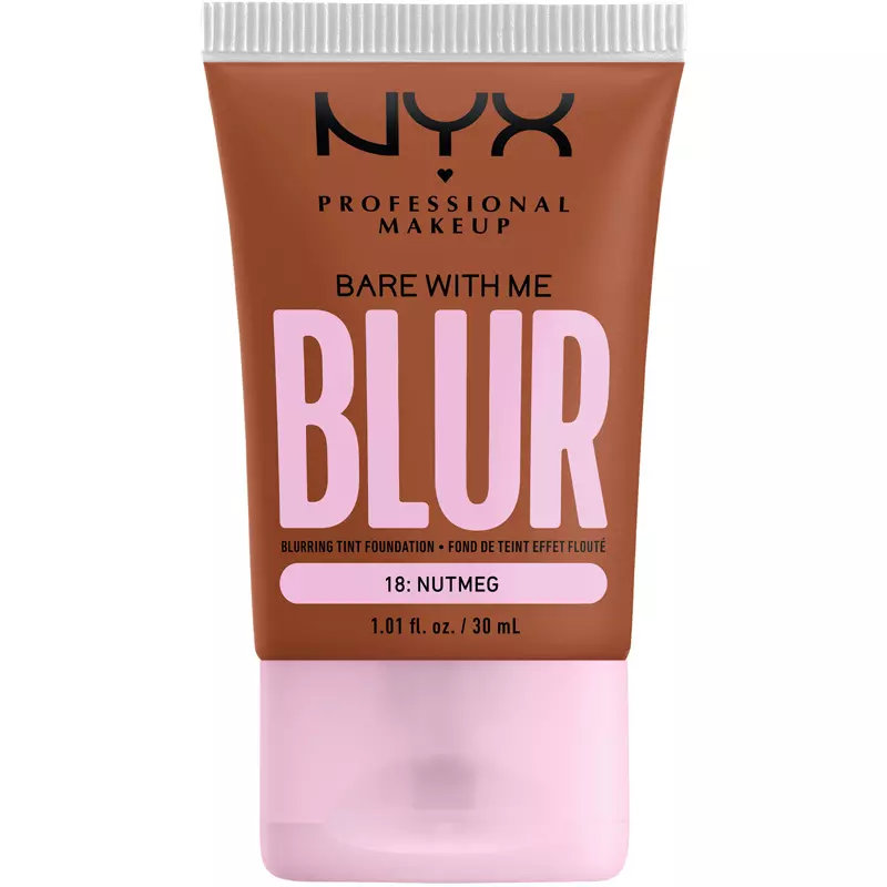 Nyx Prof  Makeup Bare With Me Blur Tint Foundation 30 Ml   18 Nutmeg