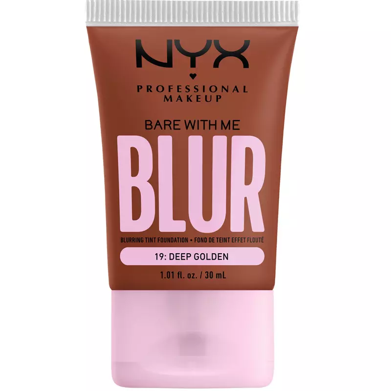 Nyx Prof  Makeup Bare With Me Blur Tint Foundation 30 Ml   19 Deep Golden