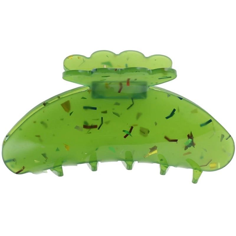 By Stær Asta Hair Clip Medium   Green Glitter