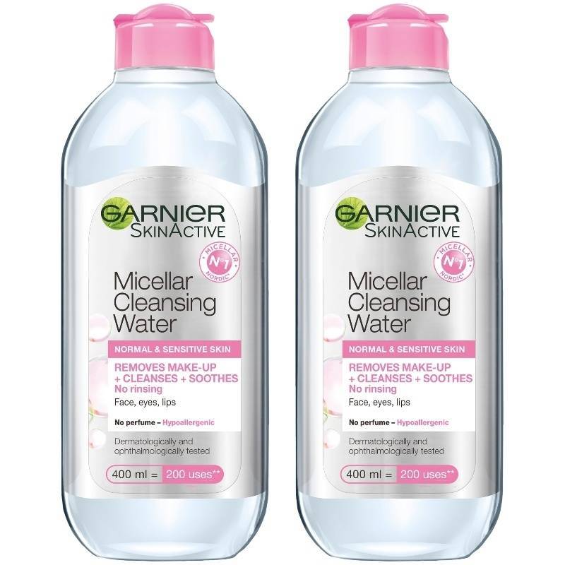 2 X Garnier Skinactive Cleansing Micellar Water Normal   Sensitive Skin 400 Ml