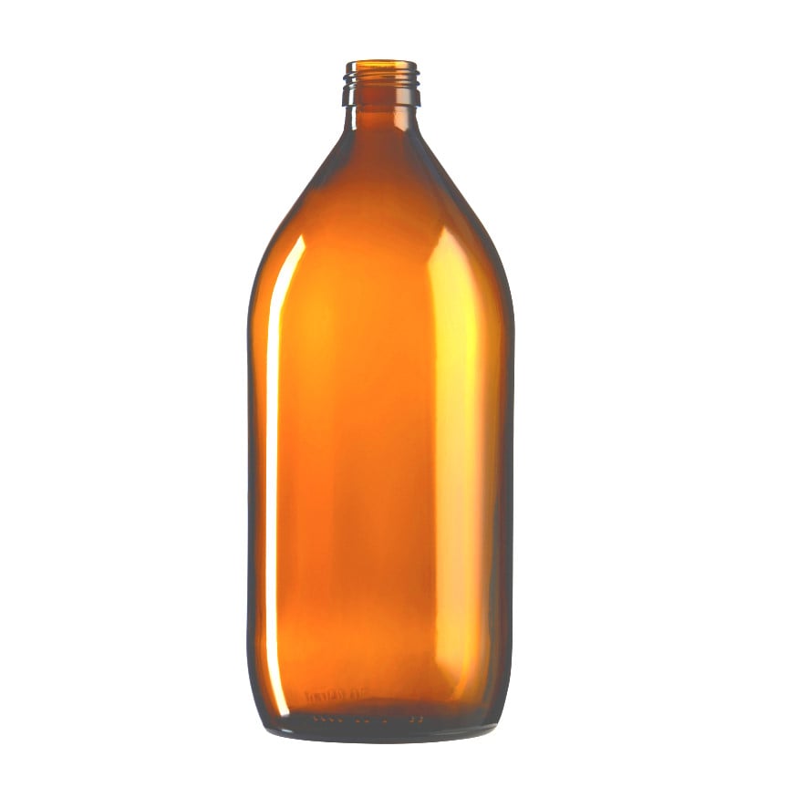 1000 Ml  Brun Glasflaske   28 410