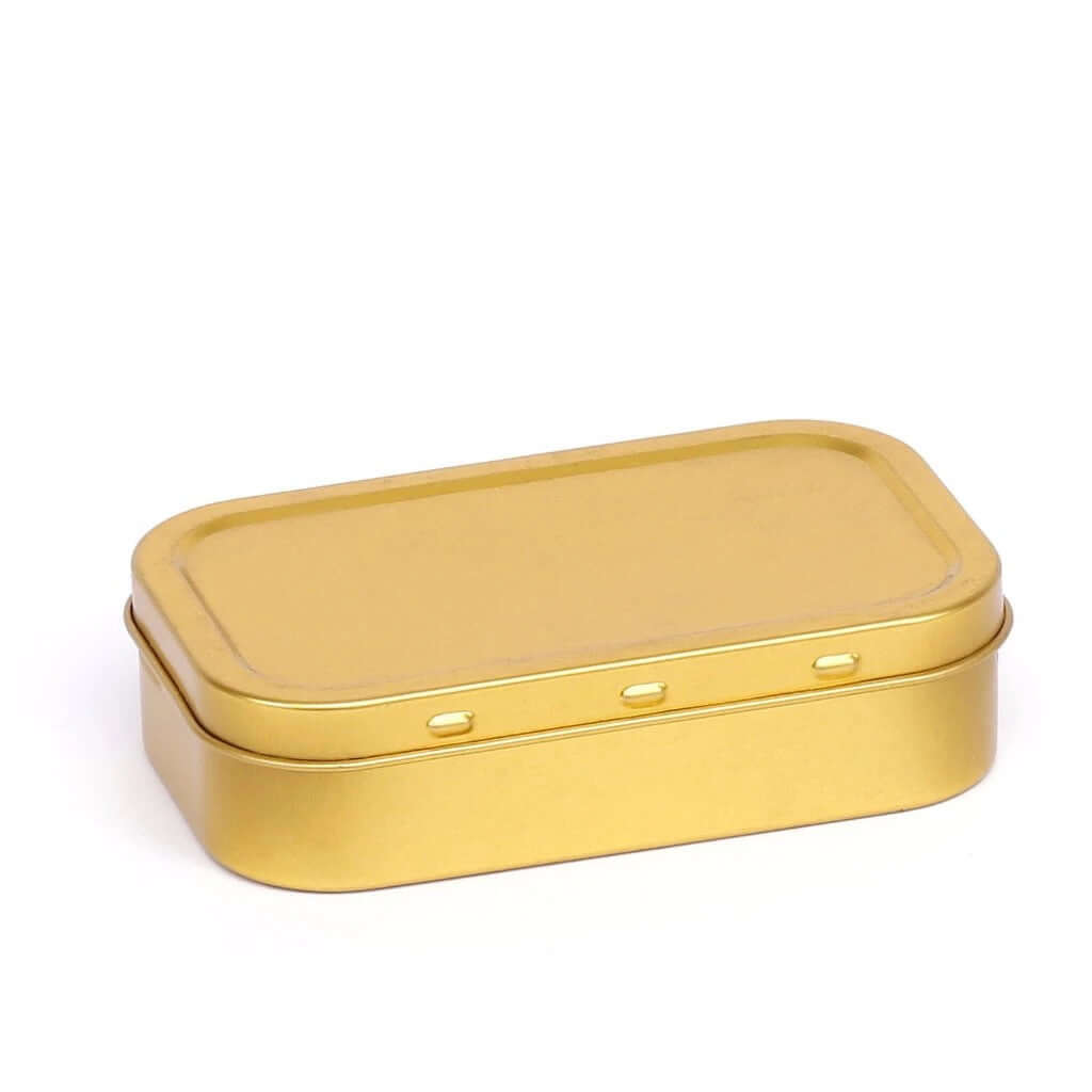 100 Ml  Guld Farvet Blikæske
