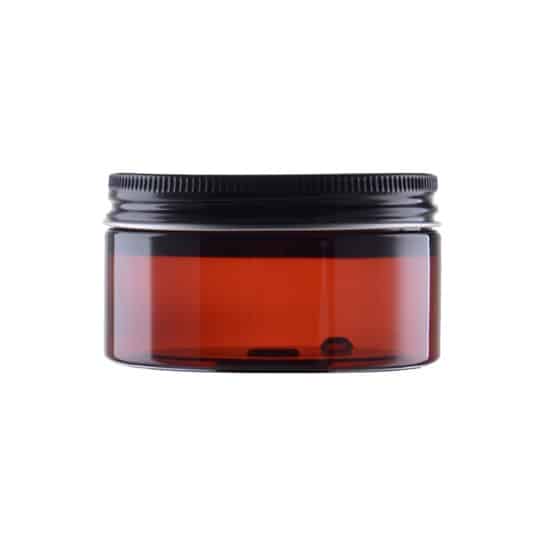 100 Ml  Brun Pet Bøtte Med Sort Alu Låg