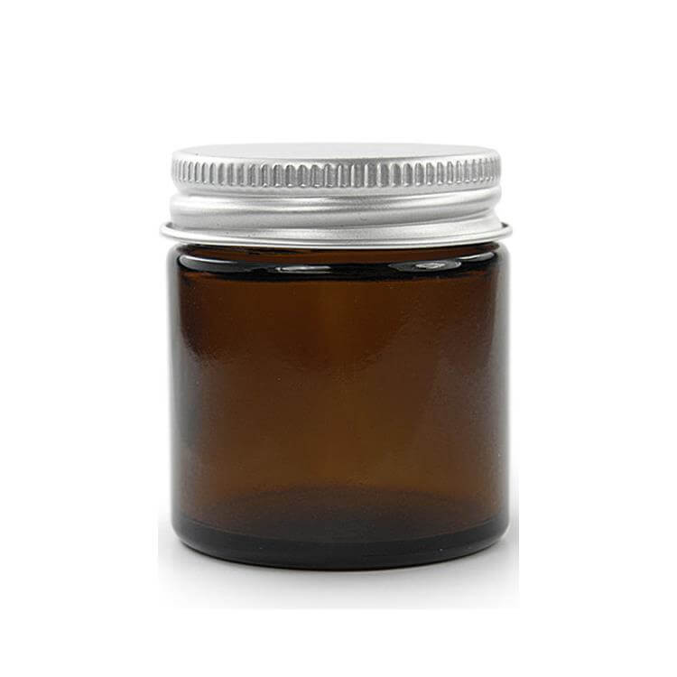 120 Ml  Brun Glas Krukke M Aluminium Låg