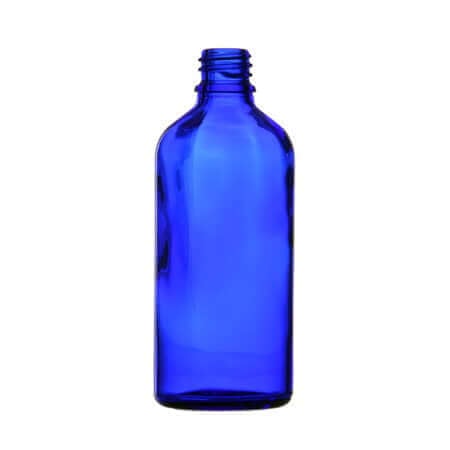100 Ml  Blå Glasflaske   Din18